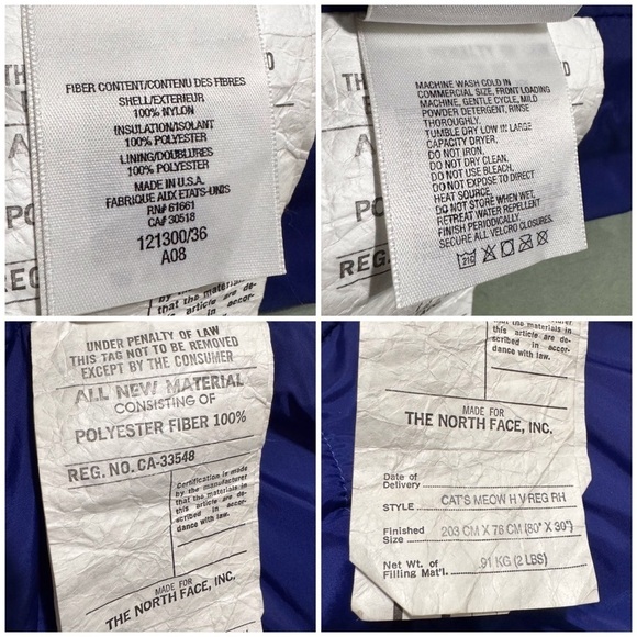 The North Face Cat’s Meow Polyguard High Void Sleeping Bag in Blue Size Regular - Picture 14 of 15